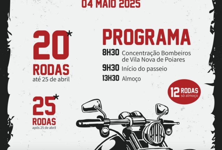 1° Passeio de Motas e Motorizadas – Bombeiros Voluntários de Vila Nova de Poiares