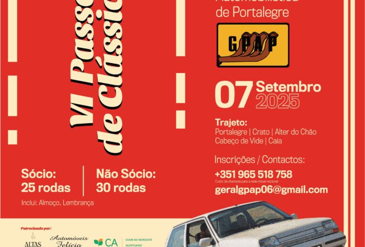 6º Passeio de Clássicos – Grupo de Promoção Automobilística de Portalegre