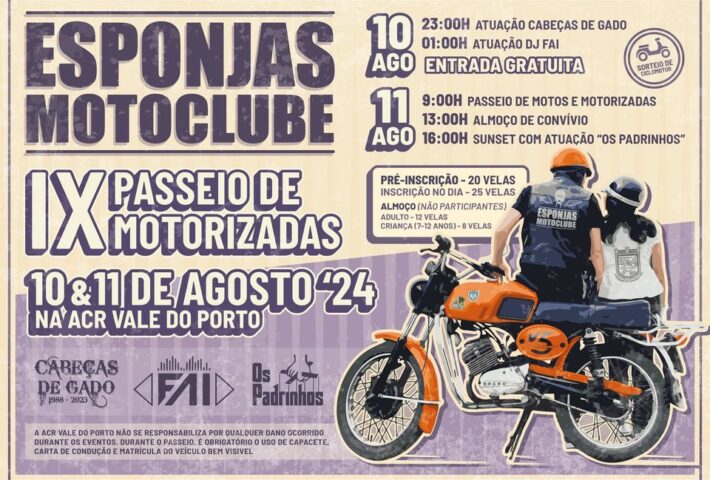9° Passeio de Motorizadas – Esponjas Motoclube
