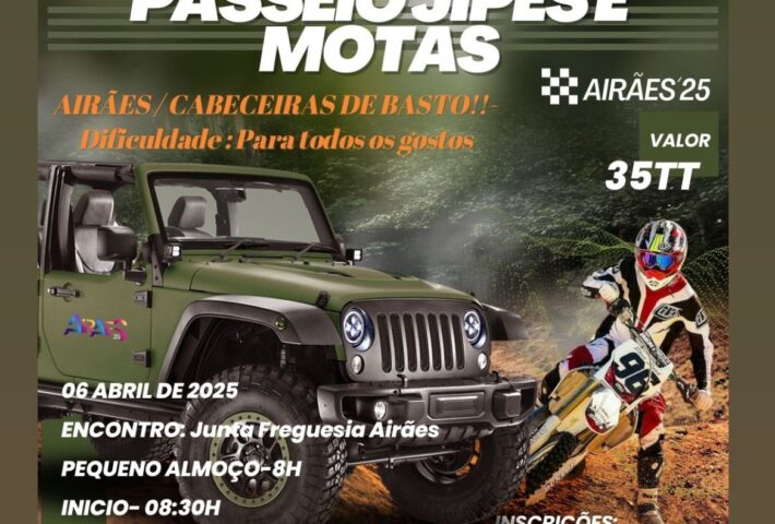 Passeio TT Jipes e Motas – Comissão de Festas Airães