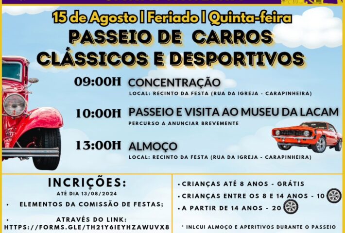 Passeio de Carros Clássicos e Desportivos – Baixo Mondego Motorfestival
