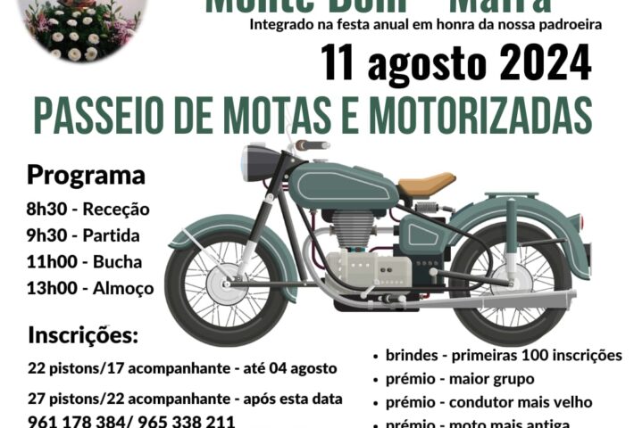 Passeio de Mota e Motorizadas – Festa anual Monte Bom
