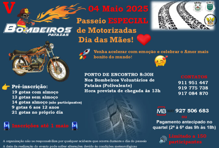 Passeio de Motorizadas – Bombeiros Voluntários de Pataias